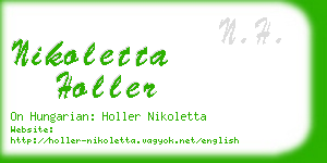 nikoletta holler business card